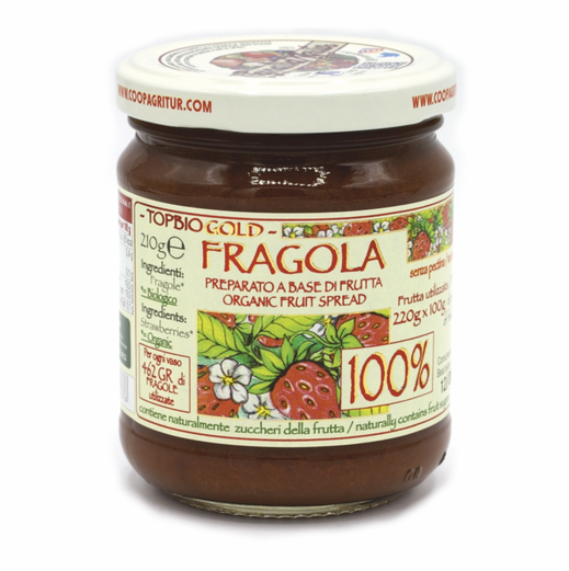 AGRITUR Jam TopBioGold 100% Strawberry 210g