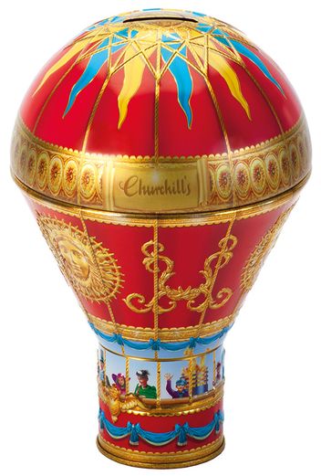 Churchill´s plech balón pokladnička+sladkosť 150g