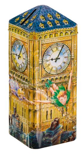 Churchill´s plechová Pokladnička Big Ben+čaj