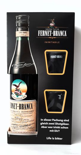 Fratelli Branca FERNET BRANCA 0,7l - Darčekový set s 2 pohármi