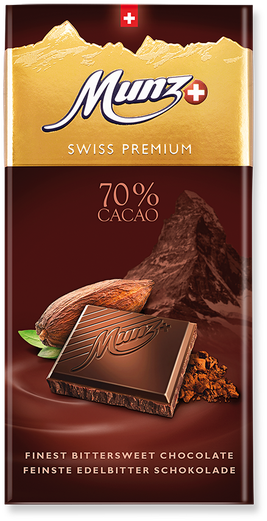 MUNZ Swiss Premium 70% Horká Čok. 100g