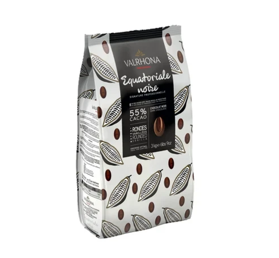 VALRHONA sáčok 3kg Noire 55% Horká čok.na polevu