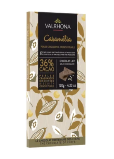 VALRHONA 120g Mliečna čok.so sušienkami