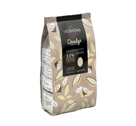 VALRHONA sáčok 3kg Opalys 33% Biela čokoláda