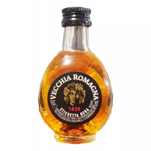 VECCHIA ROMAGNA Brandy ETICHETTA NERA - miniatúrka